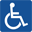 símbolo da acessibilidade pessoa em cadeira de rodas