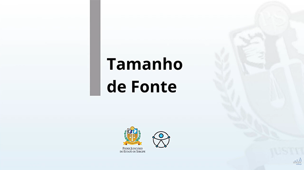 print da tela do video sobre tamanho de texto