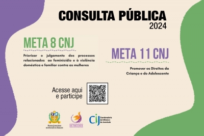 Consulta P&uacute;blica: participe e opine sobre as Metas 8 e 11 do CNJ