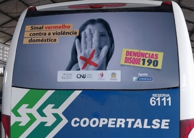 Campanha Sinal Vermelho &eacute; divulgada em todo Estado atrav&eacute;s de &ocirc;nibus intermunicipais