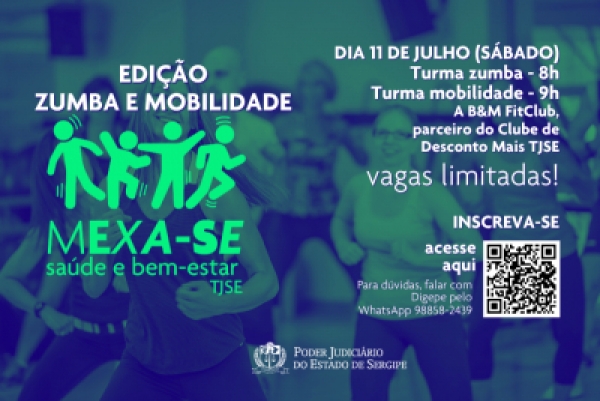 Projeto Mexa-SE &ndash; Edi&ccedil;&atilde;o Zumba &amp; Mobilidade acontecer&aacute; no dia 11/07