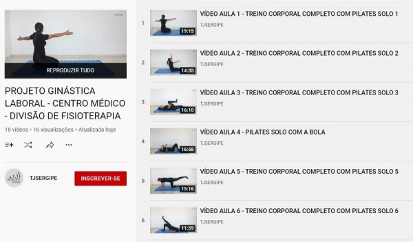 VIDEOAULAS - PILATES, GIN&Aacute;STICA LABORAL, RPG, RELAXAMENTO E OUTROS