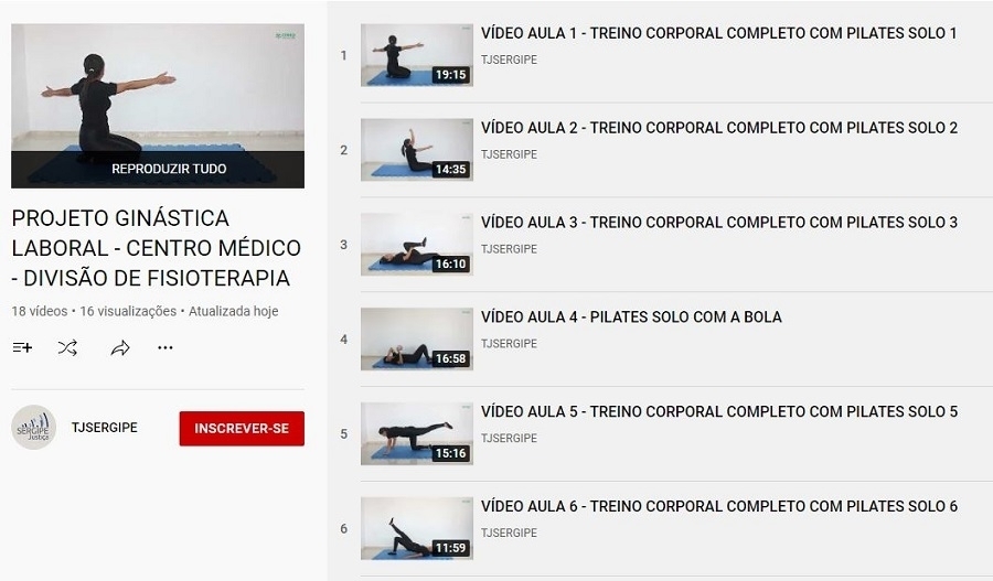 IVIDEOAULAS - PILATES, GINÁSTICA LABORAL, RPG, RELAXAMENTO E OUTROS