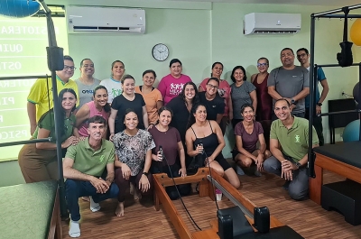 IServidores do TJSE participam de aula de pilates em edição do Mexa-SE